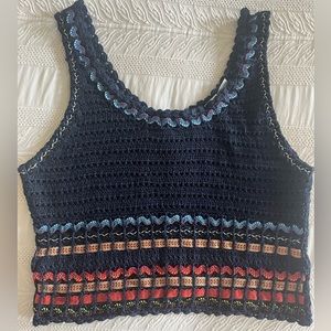 Alice + Olivia Crochet Crop Top- Size S